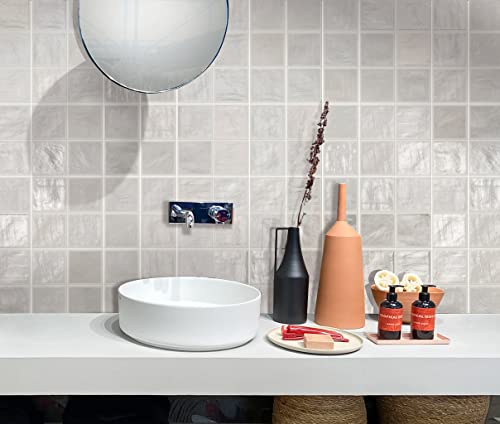Gray square tile bathroom wall in Plainville CT